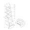 Monarch Specialties Bookshelf, Bookcase, Etagere, Corner, Ladder, 69"H, Office, Bedroom, Laminate, Brown, Contemporary I 2765 - alternate 5